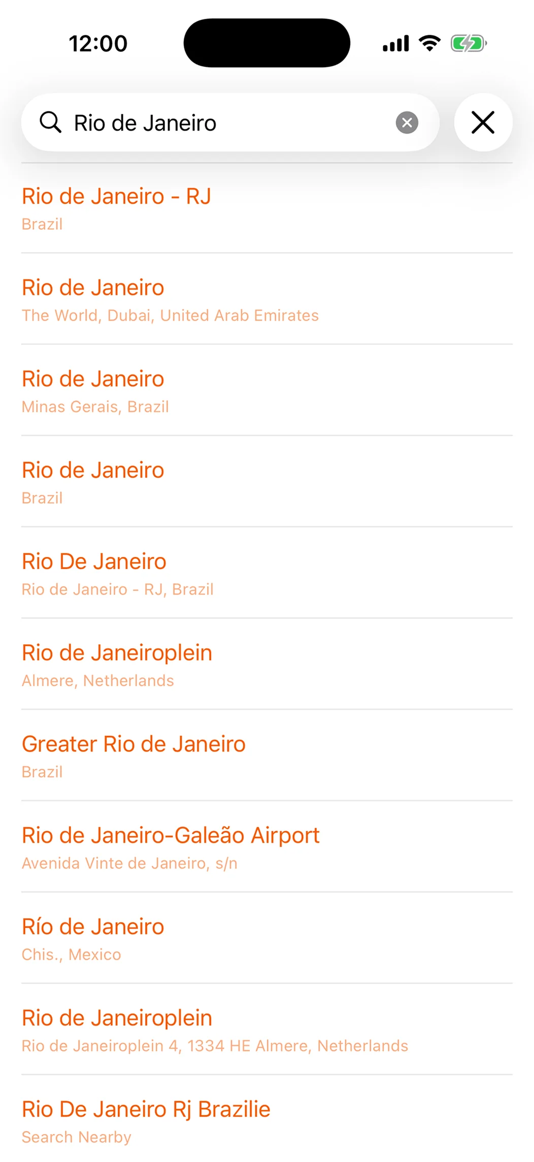 Search interface to find any café, restaurant, or address and see its sun exposure